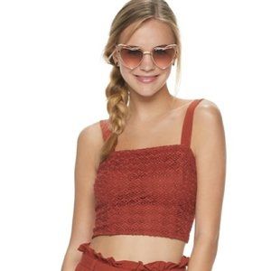 NWT Live to Be Spoiled‎ Orange Crop Top